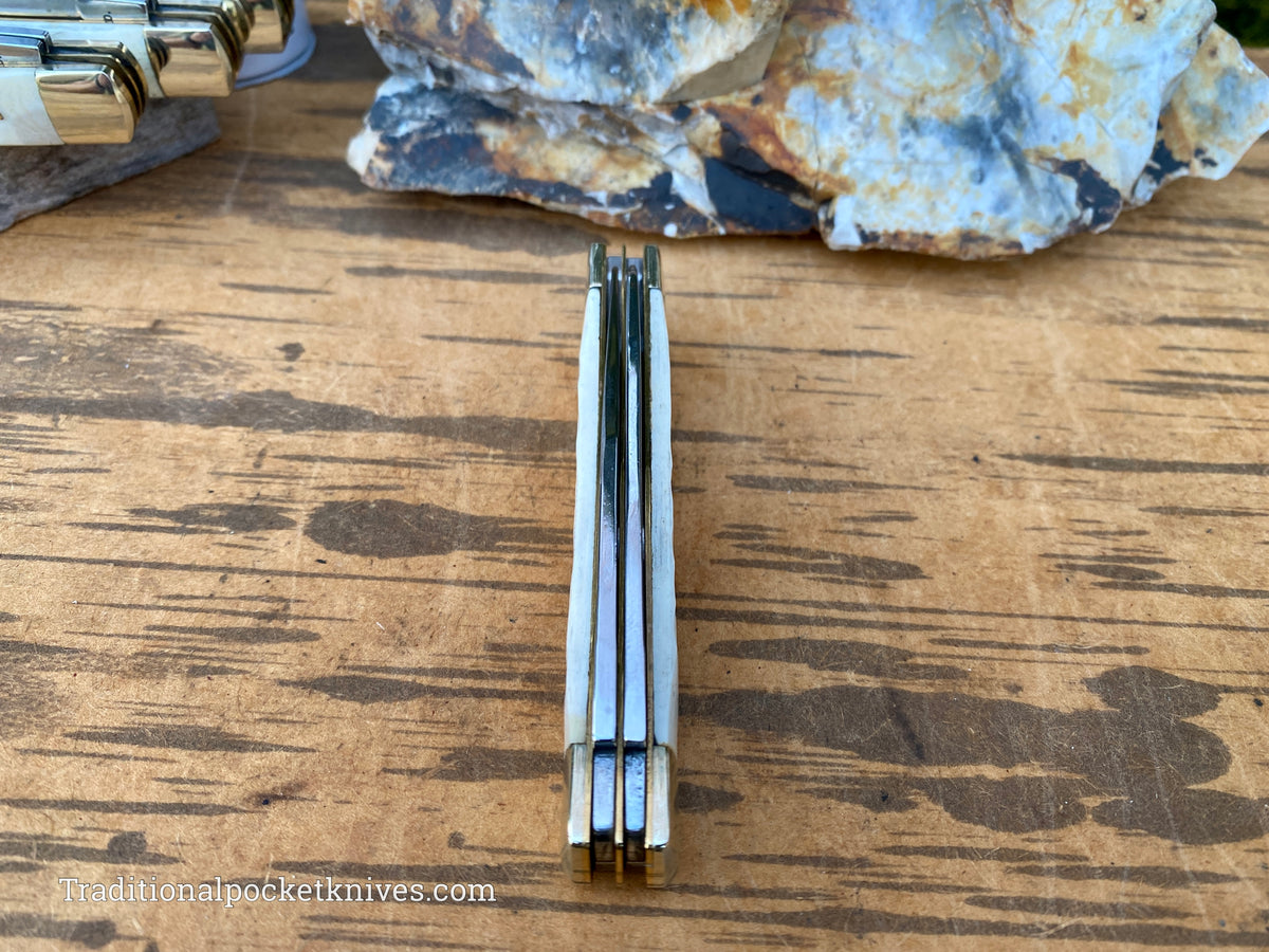 Cooper Cutlery Weed&amp;Co. Jigged White Bone Trapper &quot;EDC&quot; (5219WB)