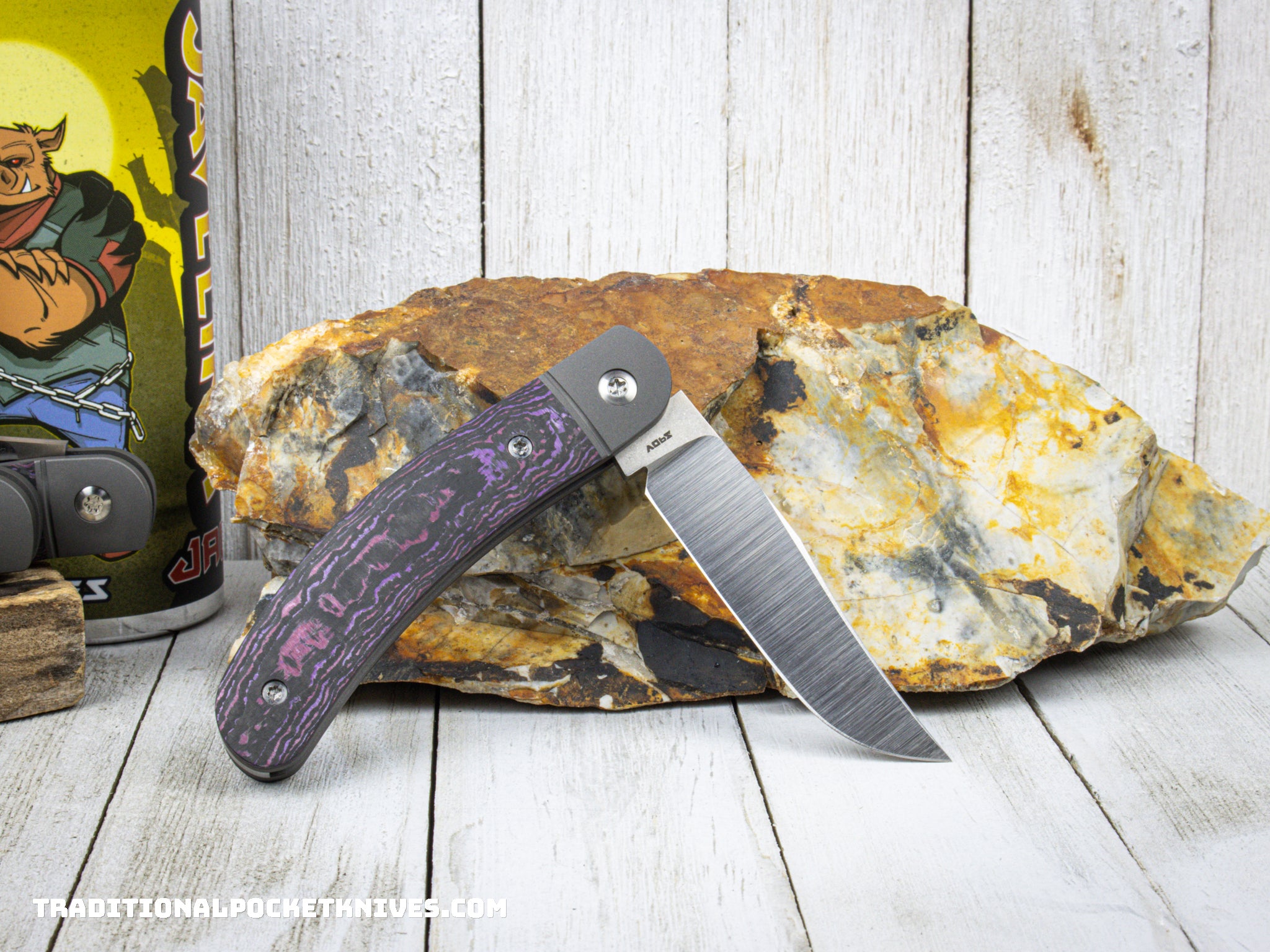 Jack Wolf Knives Javelina Jack Fat Carbon Purple Haze - C. Risner