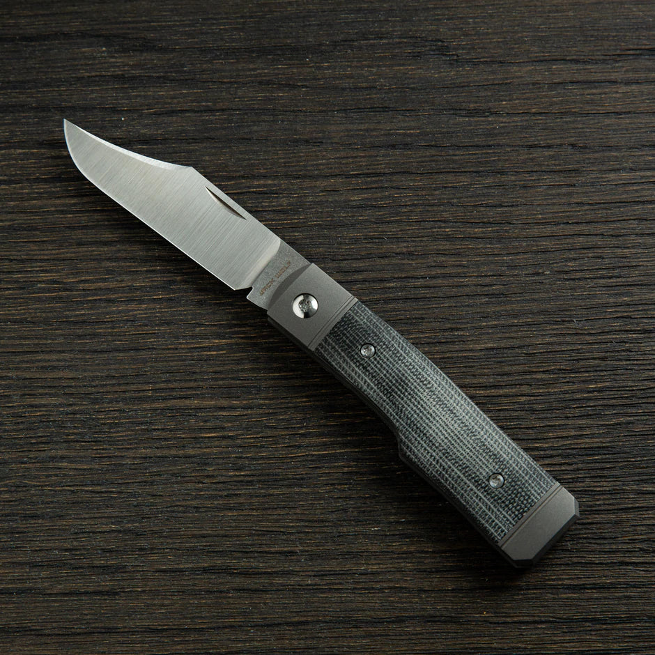 Jack Wolf Knives Sharpshooter Jack Black Canvas Micarta