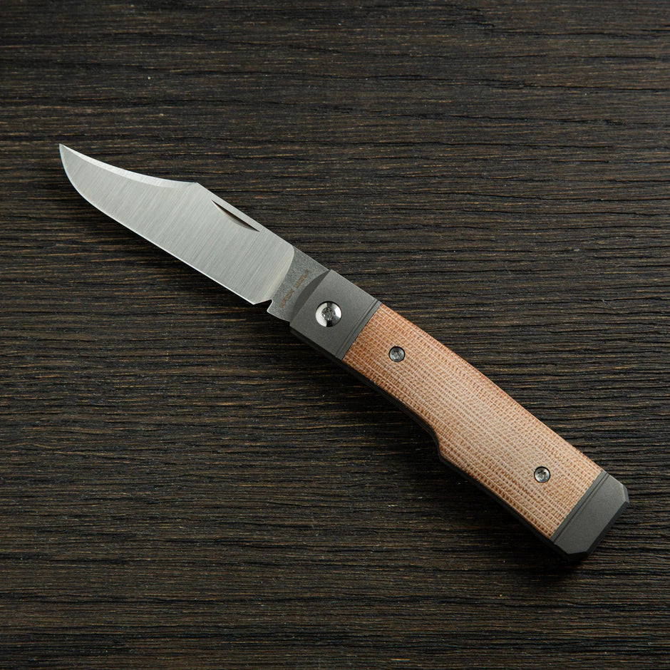 Jack Wolf Knives Sharpshooter Jack Natural Canvas Micarta