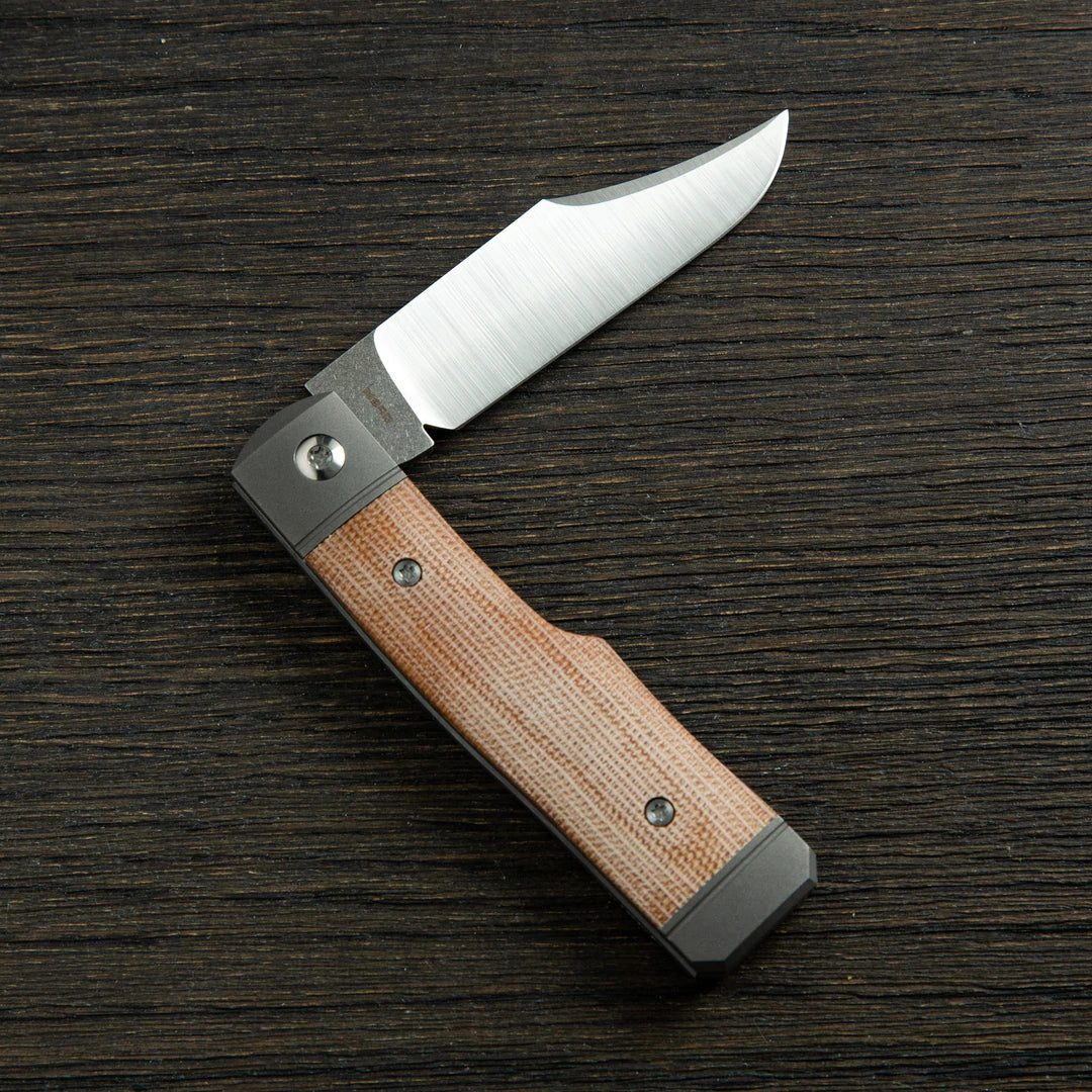 Jack Wolf Knives Sharpshooter Jack Natural Canvas Micarta