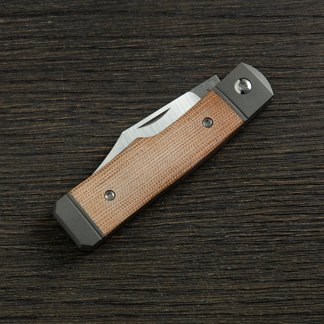 Jack Wolf Knives Sharpshooter Jack Natural Canvas Micarta