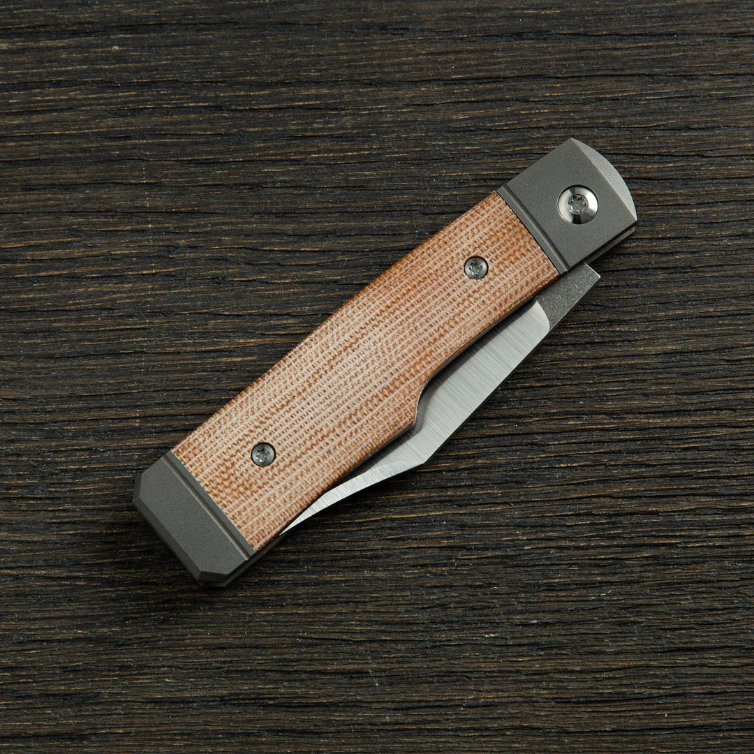 Jack Wolf Knives Sharpshooter Jack Natural Canvas Micarta