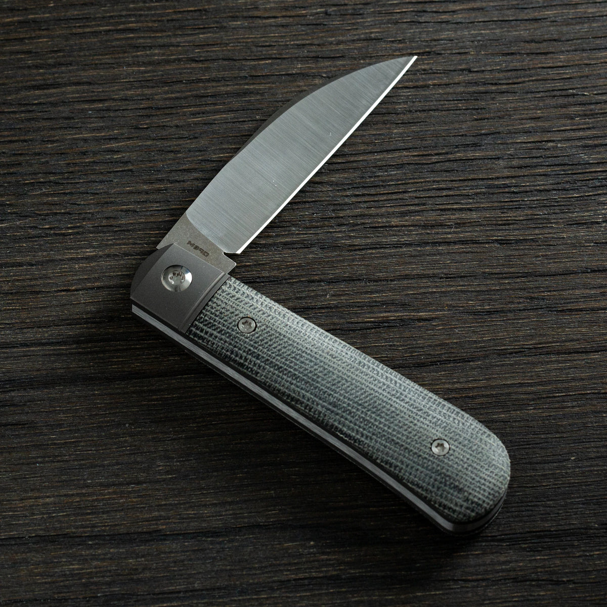 Jack Wolf Knives Laid Back Jack Black Canvas Micarta