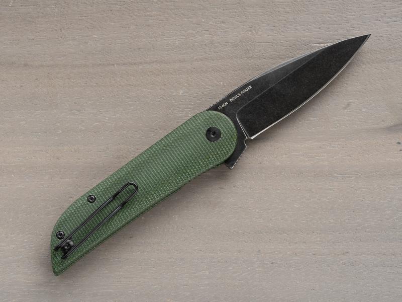 Finch Devil&#39;s Finger Green Linen Micarta