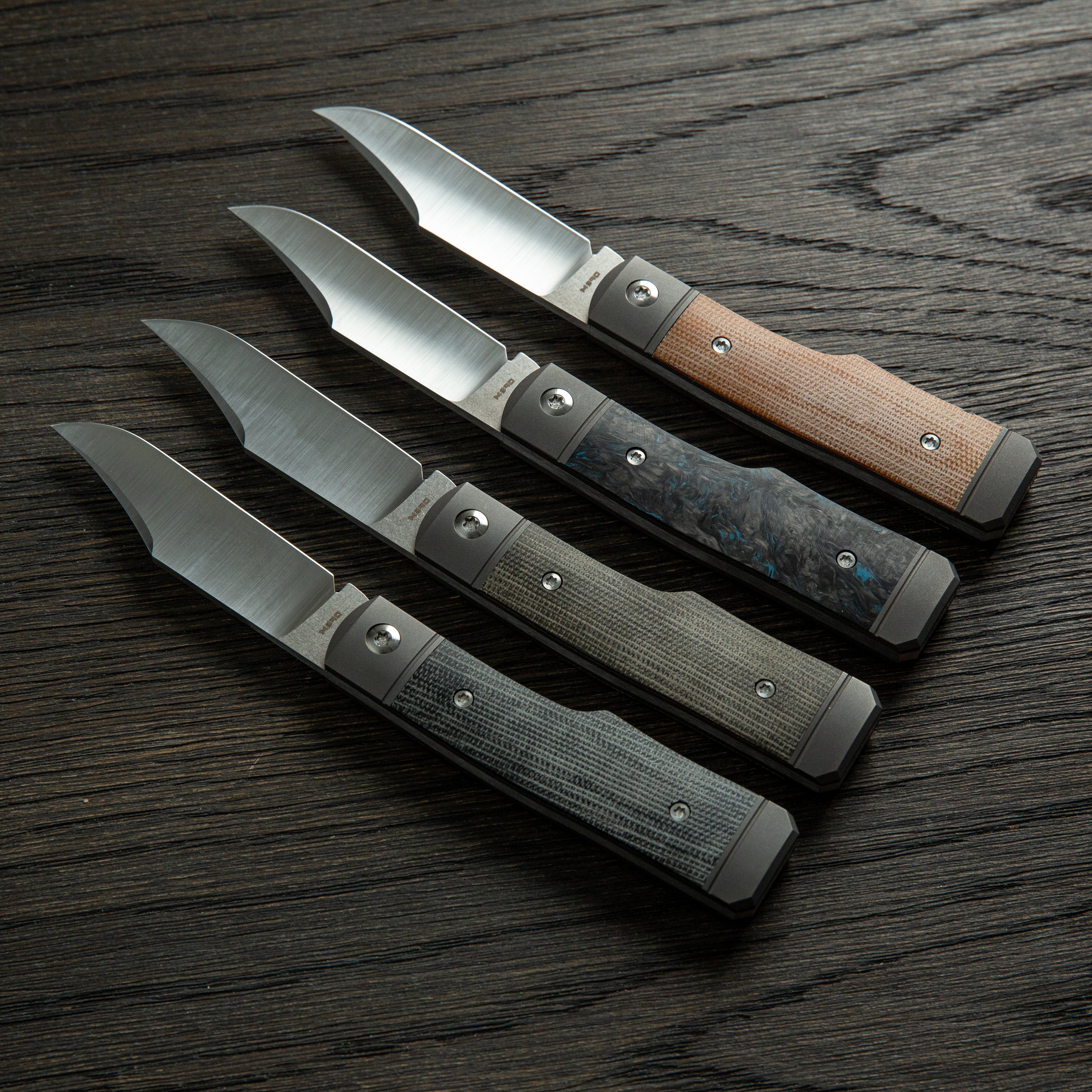 Jack Wolf Knives Sharpshooter Jack Black Canvas Micarta - C